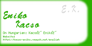 eniko kacso business card